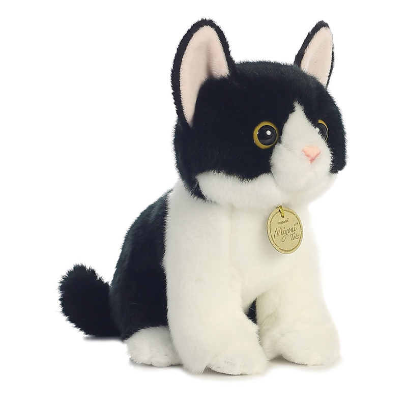 Aurora World Plush - Miyoni Tots - BLACK & WHITE TUXEDO CAT (10 inch)