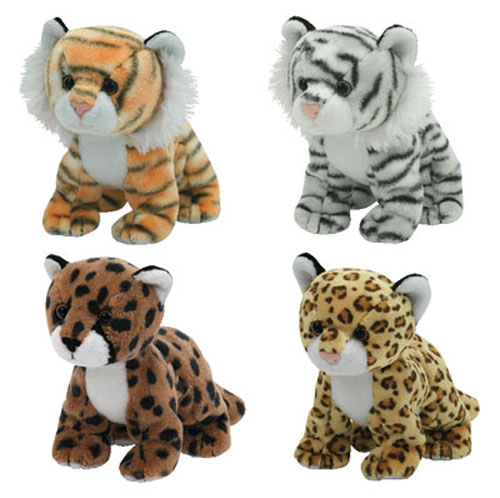 TY Beanie Babies - TIGGS, TEEGRA, CHESSIE & LEELO the Cats (Set of 4 - July 07) (5.5 inch)