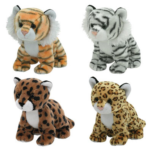 TY Beanie Babies - TIGGS, TEEGRA, CHESSIE & LEELO the Cats (Set of 4 - July 07)