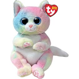 TY Beanie Baby (Beanie Bellies) - JENNI the Multicolored Pastel Cat (6 inch)