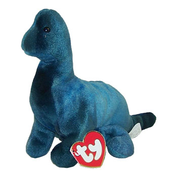 TY Beanie Baby - BRONTY the Dinosaur (3rd Gen Hang Tag - 98% Mint)