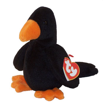 TY Beanie Baby - CAW the Black Crow (3rd Gen Hang Tag - Mint)