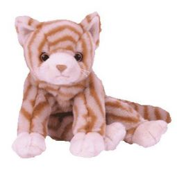 TY Beanie Buddy - AMBER the Gold Tabby Cat (10 inch)