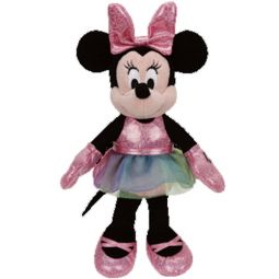 TY Beanie Buddy - Disney Sparkle - MINNIE (Ballerina) (Medium Size - 13 inch)