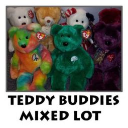 TY Beanie Buddies - Mixed Lot of 10 TEDDY BEARS (All Different) (12 to 15 inches)