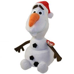 TY Beanie Buddy - OLAF the Snowman with SANTA HAT (10.5 inch) (Disney Frozen)