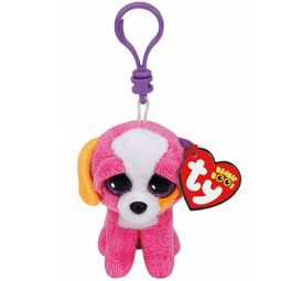 TY Beanie Boos - AUSTIN the Multicolored Dog (Glitter Eyes)(Plastic Key Clip - 3 inch) *Limited Excl