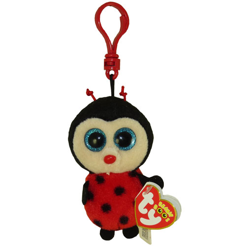 TY Beanie Boos - BUGSY the Ladybug (Glitter Eyes) (Plastic Key Clip - 3 inch)