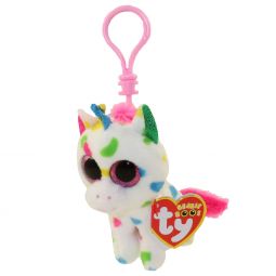 TY Beanie Boos - HARMONIE the Unicorn (Glitter Eyes) (Plastic Key Clip)