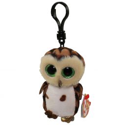 TY Beanie Boos - SAMMY the Owl (Glitter Eyes) (Plastic Key Clip)