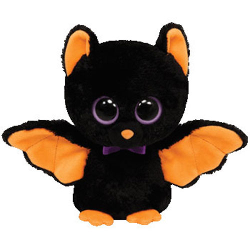 TY Beanie Boos - BARON the Black & Orange Bat (Solid Eye Color) (Regular Size - 6 inch)