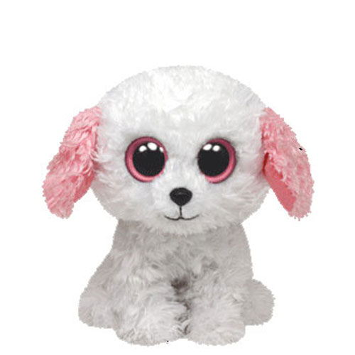 TY Beanie Boos - DIVA the Bichon Dog (Solid Eye Color) (Regular Size - 6 inch)