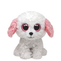 TY Beanie Boos - DIVA the Bichon Dog (Solid Eye Color) (Regular Size - 6 inch)