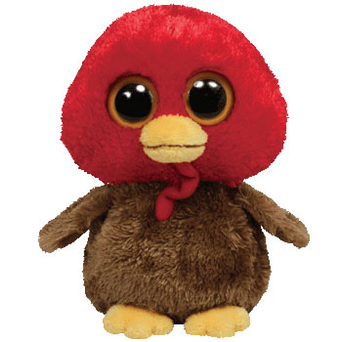 TY Beanie Boos - GOBBLES the Turkey (Solid Eye Color) (Regular Size - 6 inch) *2010/2011 Version*