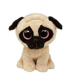 TY Beanie Boos - PUGSLY the Pug (Solid Eye Color) (Regular Size - 6 inch)