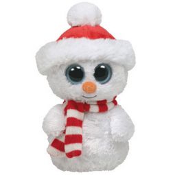 TY Beanie Boos - SCOOPS the Snowman (Solid Eye Color) (Regular Size - 6 inch)