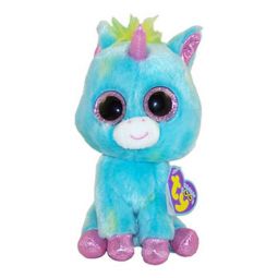 TY Beanie Boos - TREASURE the Blue Multicolored Unicorn (Regular Size - 7 inch) *Limited Exclusive*