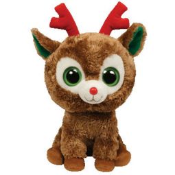TY Beanie Boos - COMET the Reindeer (Solid Eye Color) (Medium Size - 9 inch)