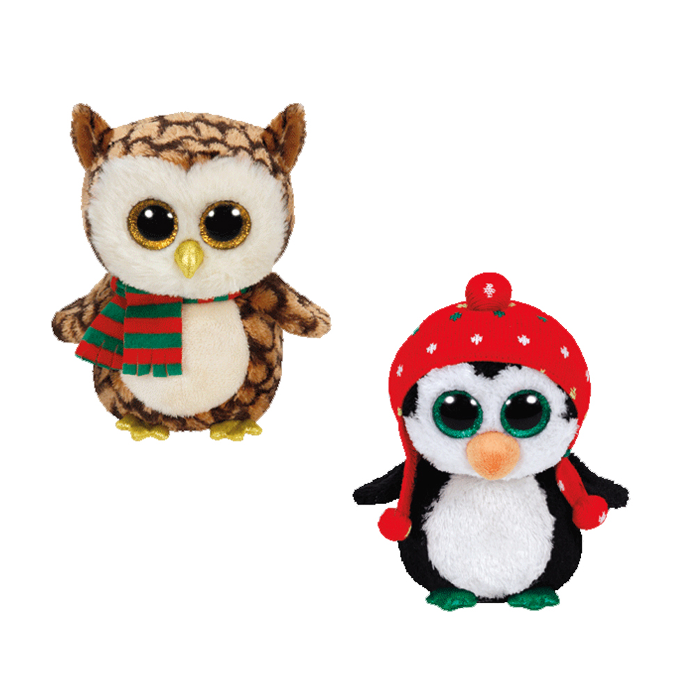 TY Beanie Boos - SET of 2 Christmas 2015 Releases (6 inch) (Wise & Freeze)