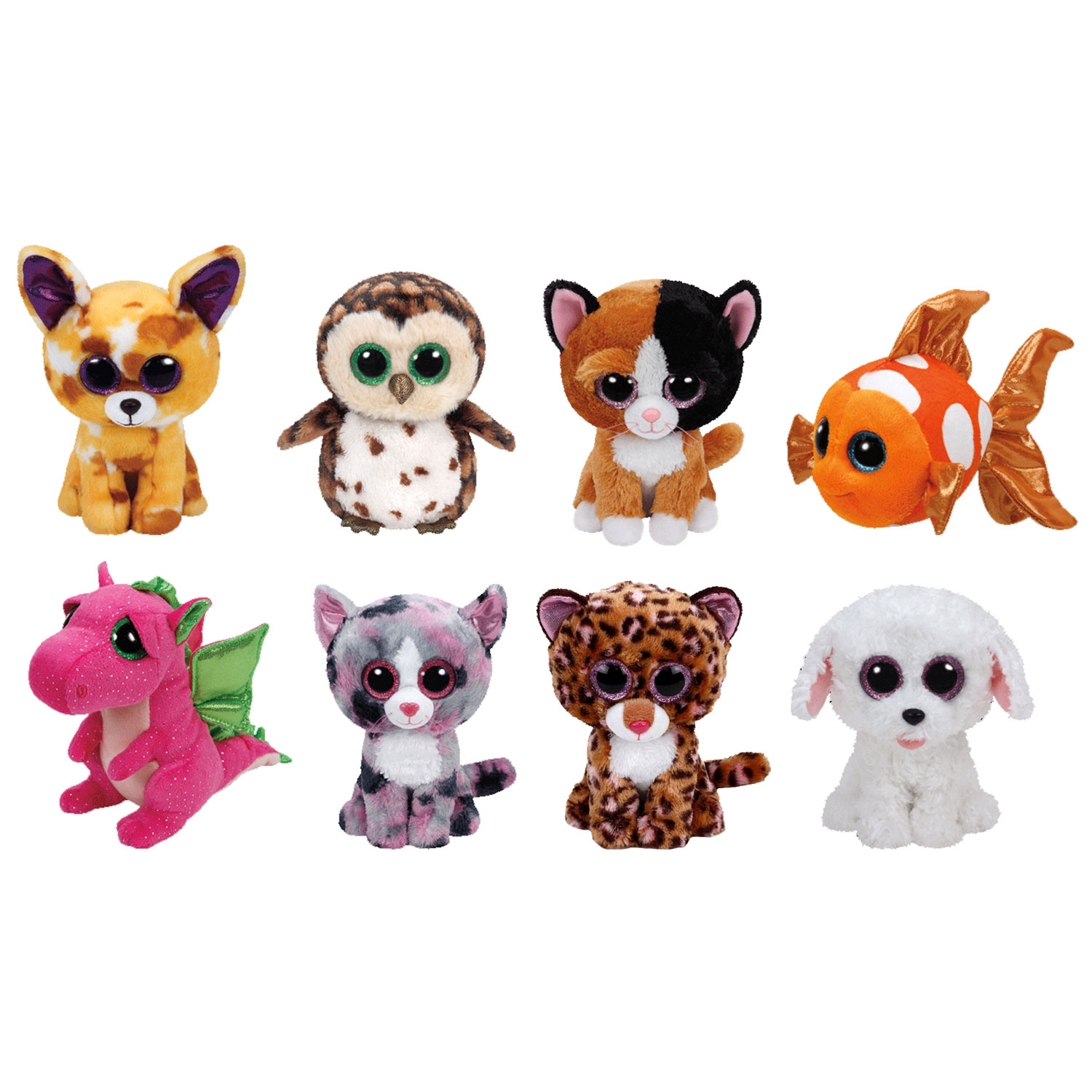 TY Beanie Boos - SET of 8 Spring 2016 Releases (6 inch) (Darla, Pablo, Lindi, Pippie, Sami +3)