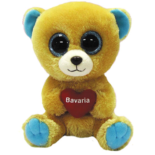 TY Beanie Boos - BAVARIA the Bear (Glitter Eyes) (Regular Size - 6 inch) (German Exclusive)
