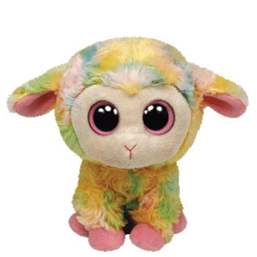 TY Beanie Boos - BLOSSOM the Multi-Color Lamb (Solid Eye Color) (Regular Size - 6 inch)