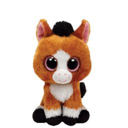 TY Beanie Boos - DAKOTA the Horse (Solid Eye Color)(Light Brown with Black Mane)(Regular Size - 6 in