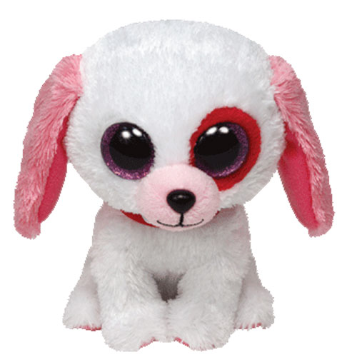 TY Beanie Boos - DARLIN the White Dog (Glitter Eyes) (Regular Size - 6 inch)