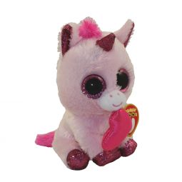 TY Beanie Boos - DARLING the Unicorn with Heart (Glitter Eyes)(Regular Size - 6 inch)