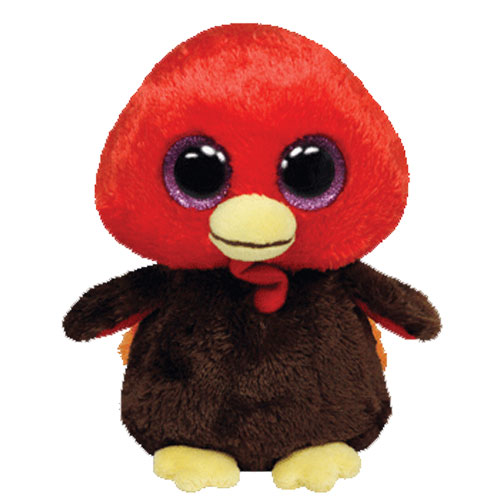 TY Beanie Boos - GOBBLES the Turkey (Glitter Eyes - 2013 Version)(Regular Size - 6 inch)