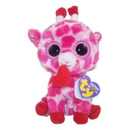 TY Beanie Boos - JUNGLELOVE the Pink Giraffe (Solid Eye Color) (Regular Size - 6 inch)