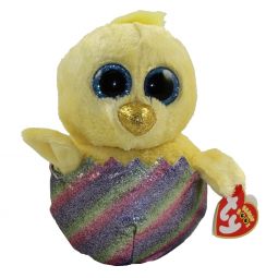 TY Beanie Boos - MEGG the Chick in Rainbow Egg Shell (Glitter Eyes)(Regular Size - 6 inch)