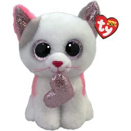 TY Beanie Boos - MILENA the Valentine's Kitty Cat (Glitter Eyes)(Regular Size - 6 inch)