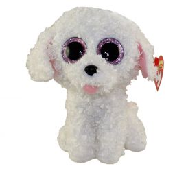 TY Beanie Boos - PIPPIE the White Bichon Dog (Glitter Eyes) (Regular Size - 6 inch)
