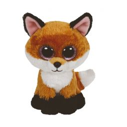 TY Beanie Boos - SLICK the Brown Fox (Glitter Eyes) (Regular Size - 6 inch)