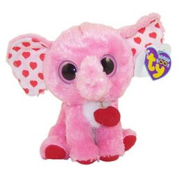 TY Beanie Boos - TENDER the Pink Elephant (Solid Eye Color) (Regular Size - 6 inch)
