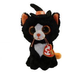 TY Beanie Boos - WITCHIE the Black & White Cat (Glitter Eyes)(Regular Size - 6 inch)