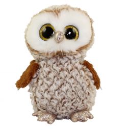 TY Beanie Boos - PERCY the Brown Owl (Glitter Eyes)(Medium Size - 9 inch)