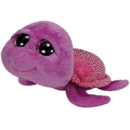 TY Beanie Boos - SLOW-POKE the Purple Turtle (Glitter Eyes) (Medium Size - 9 inch)