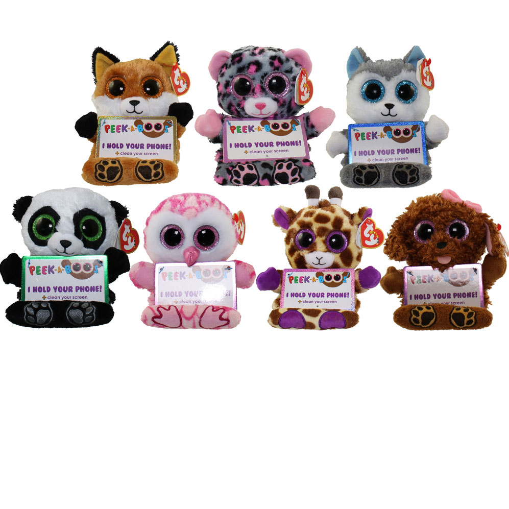 TY Beanie Boos - Peek-A-Boos - Jan 2016 SET of 7 (4 inch - Phone Holder)