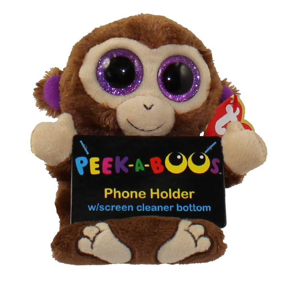 TY Beanie Boos - Peek-A-Boos - CHIMPS the Monkey (4 inch - Phone Holder with Cleaner)
