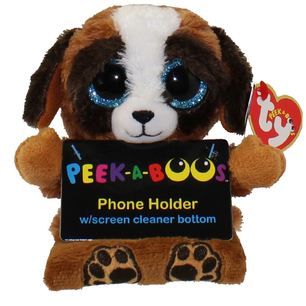 TY Beanie Boos - Peek-A-Boos - PUPS the Dog (4 inch - Phone Holder with Cleaner)