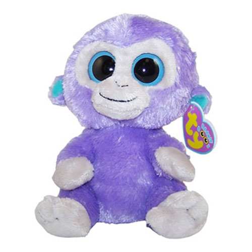 TY Beanie Boos - BLUEBERRY the Monkey (Solid Eye Color) (Regular Size - 6 inch)