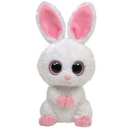 TY Beanie Boos - CARROTS the White Bunny (Solid Eye Color) (Regular Size - 6 inch)