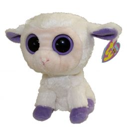 TY Beanie Boos - CLOVER the Lamb (Cream Version - Solid Eye Color) (Regular Size - 6 inch)