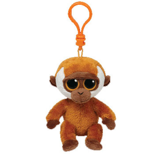 TY Beanie Boos - BONGO the Baby Monkey (Solid Eye Color) (Plastic Key Clip - 3 inch)