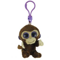 TY Beanie Boos - COCONUT the Monkey (Glitter Eyes) (Plastic Key Clip - 3 inch)