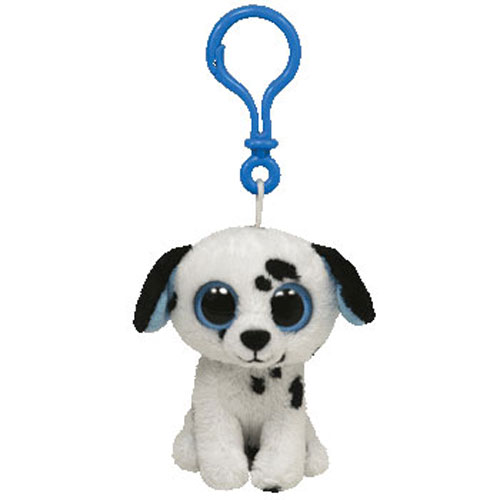 TY Beanie Boos - FETCH the Dalmatian Dog (Solid Eye Color) (Plastic Key Clip - 3 inch)