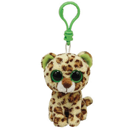 TY Beanie Boos - SPECKLES the Leopard (Solid Eye Color) (Plastic Key Clip - 3 inch)