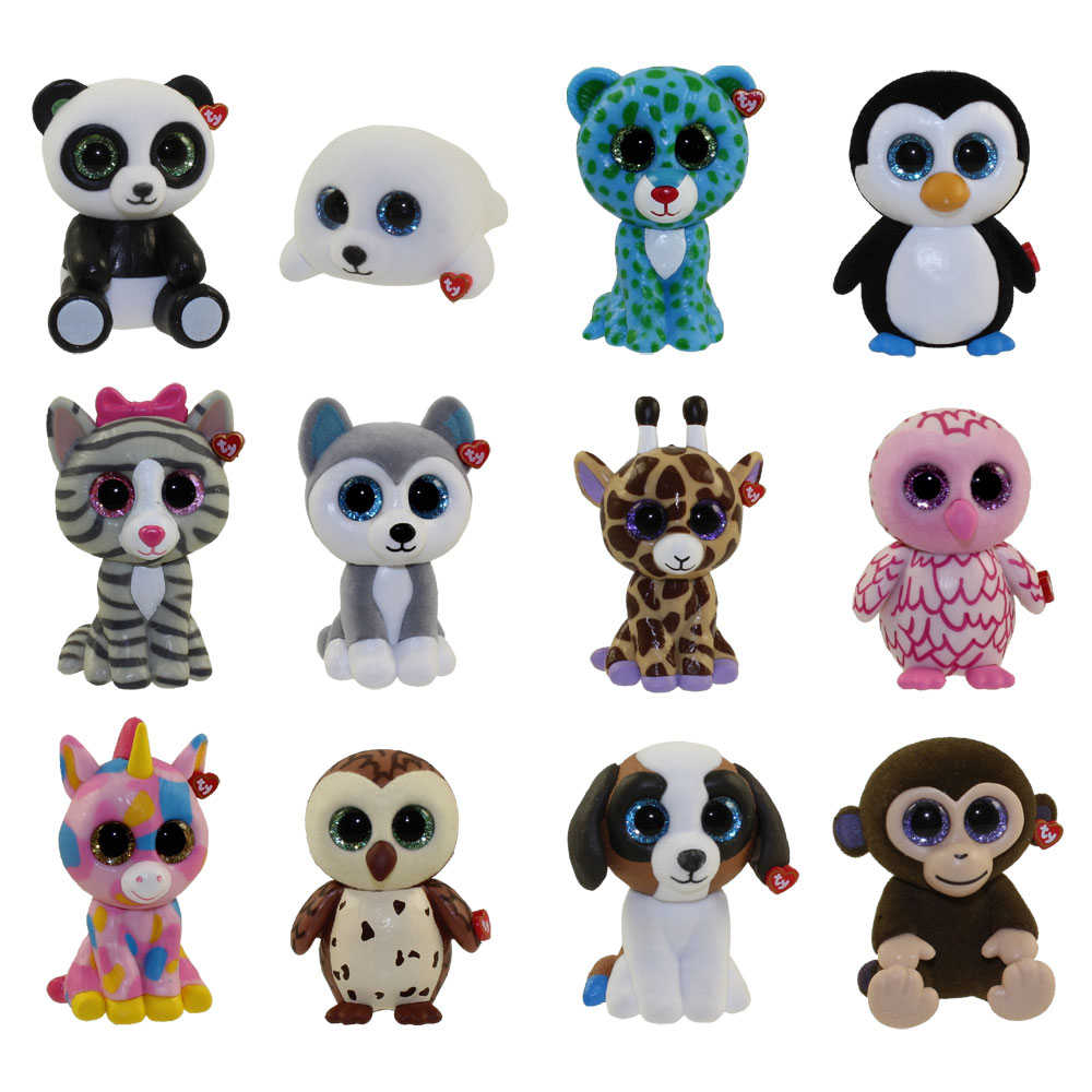 TY Beanie Boos - Mini Boo Figures - SET OF 12 (Duke, Icy, Kiki, Leona, Pinky, Sammy, Slush +5)